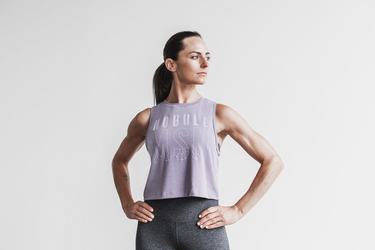 Nobull Muscle (Madison) Women's Tank Tops Lavender | Australia (EN6204)